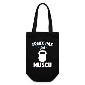 Je Peux Pas J'ai Muscu - Sac à bouteille - noir - Devant