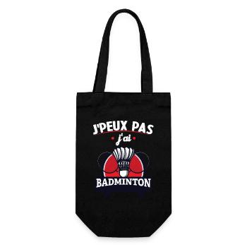 Je Peux Pas J'ai Badminton - Sac à bouteille - noir - Devant