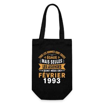 Les légendes sont nées en Février 1993 Vintage - Sac à bouteille - noir - Devant