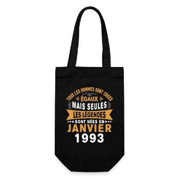 Les légendes sont nées en Janvier 1993 Vintage - Sac à bouteille - noir - Devant