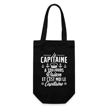 Le Capitaine A Toujours Raison C'est Moi Capitaine - Sac à bouteille - noir - Devant
