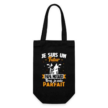 Je suis un Futur Papa Motard bref je suis parfait - Sac à bouteille - noir - Devant