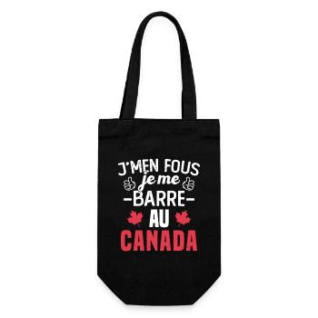 J'men fous je me barre au canada - Sac à bouteille - noir - Devant
