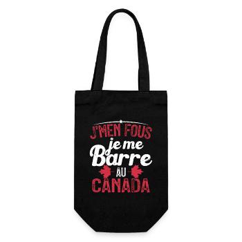 J'men fous je me barre au canada - Sac à bouteille - noir - Devant