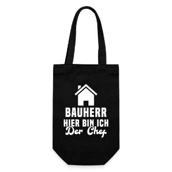 Maître d'ouvrage Ici, c'est moi le chef Chantier - Sac à bouteille - noir - Devant