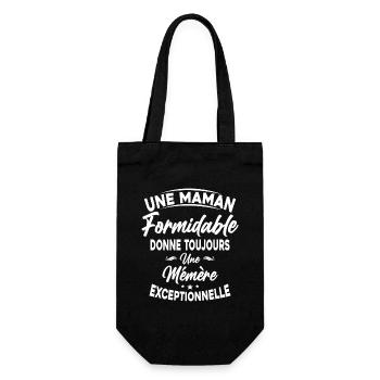 Maman formidable donne Mémère Exceptionnelle - Sac à bouteille - noir - Devant