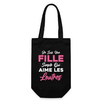 Je Suis Une Fille Simple Qui Aime Les Loutres - Sac à bouteille - noir - Devant