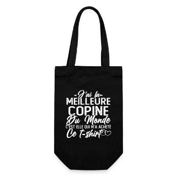 J'ai la Meilleure Copine du Monde idée Cadeau - Sac à bouteille - noir - Devant