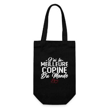 J'ai la Meilleure Copine du Monde idée Cadeau - Sac à bouteille - noir - Devant