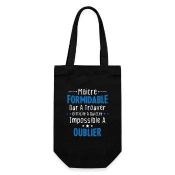 Maître Formidable Idée Cadeau Maître D'école - Sac à bouteille - noir - Devant