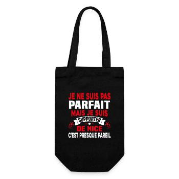Pas parfait mais je suis supporter de Nice - Sac à bouteille - noir - Devant