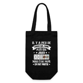 J'aime plus que jouer mais être papa idée cadeau - Sac à bouteille - noir - Devant