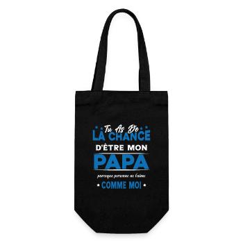 Tu as de la chance d'être mon papa cadeau - Sac à bouteille - noir - Devant