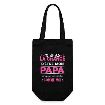 Tu As De La Chance D'être Mon Papa Cadeau - Sac à bouteille - noir - Devant