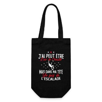 Dans ma tête je fais de L'escalade Cadeau Grimpeur - Sac à bouteille - noir - Devant