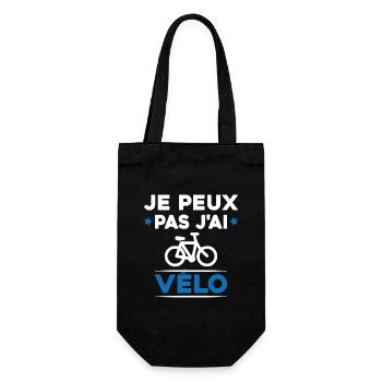 Je Peux Pas J'ai Vélo Cadeau Cycliste - Sac à bouteille - noir - Devant