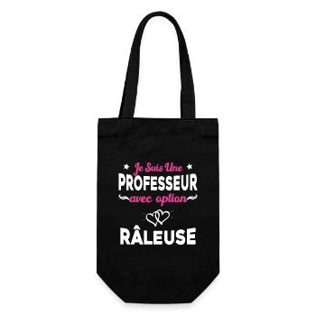 Femme je suis une professeur avec option râleuse - Sac à bouteille - noir - Devant