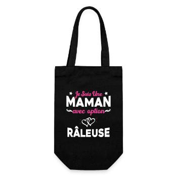 Je suis une maman avec option râleuse - Sac à bouteille - noir - Devant