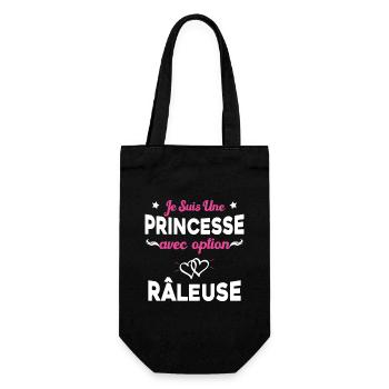 je suis une princesse avec option râleuse femme - Sac à bouteille - noir - Devant