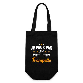 Je peux pas j'ai trompette Cadeau - Sac à bouteille - noir - Devant