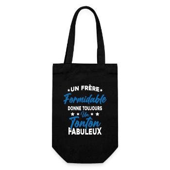 Un Frère Formidable - Un Tonton Fabuleux - Sac à bouteille - noir - Devant
