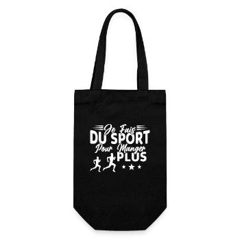 Je fais du Sport pour Manger plus Humour Cadeau - Sac à bouteille - noir - Devant