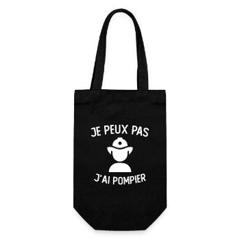 Je peux Pas J'ai Pompier Fête Des Pères - Sac à bouteille - noir - Devant