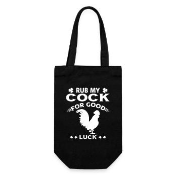 Frottez ma queue pour avoir de la chance - Sac à bouteille - noir - Devant