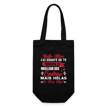 Belle mère Cadeau Fête des Mères Enfant Famille - Sac à bouteille - noir - Devant