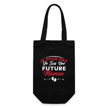 Femme Enceinte Grossesse Future Maman Cadeau - Sac à bouteille - noir - Devant