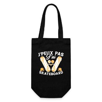 Je Peux Pas J'ai Skate Humour Cadeau - Sac à bouteille - noir - Devant