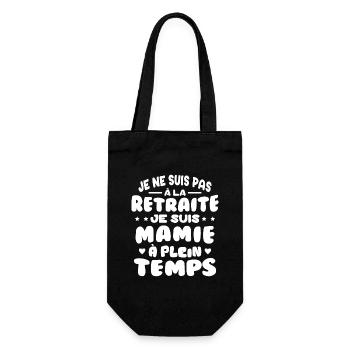 Pas à la Retraite je suis Mamie à Plein Temps - Sac à bouteille - noir - Devant