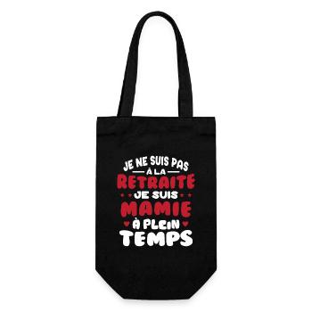 Pas à la Retraite je suis Mamie à Plein Temps - Sac à bouteille - noir - Devant