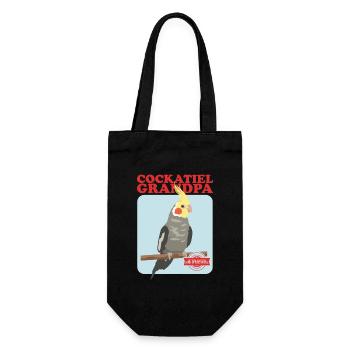 Grand-père Cockatiel | Cadeau du propriétaire d’oiseau - Sac à bouteille - noir - Devant