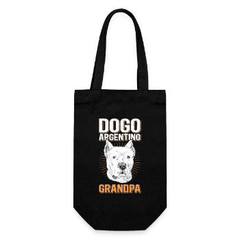 Dogo Argentino Grandpa Dog Owner Gift - Gift Bag for Bottles - black - Front