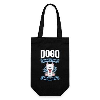 Dogo Argentino Grandpa | Dog Owner Gift - Gift Bag for Bottles - black - Front
