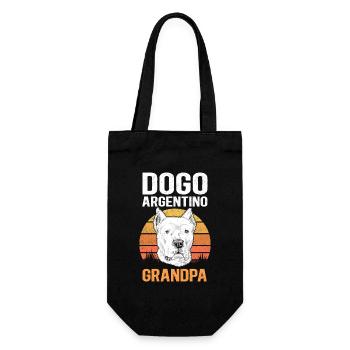Dogo Argentino Grandpa Dog Gift - Gift Bag for Bottles - black - Front