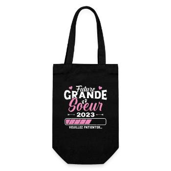 Future Grande Soeur 2023 Cadeau Annonce Grossesse - Sac à bouteille - noir - Devant