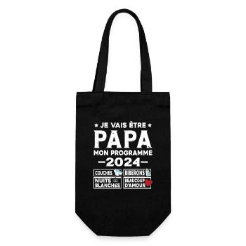 Je vais être papa mon programme en 2024 Futur Papa - Sac à bouteille - noir - Devant