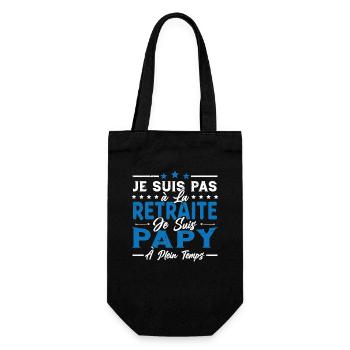 Je ne suis pas retraité je suis papy à plein temps - Sac à bouteille - noir - Devant