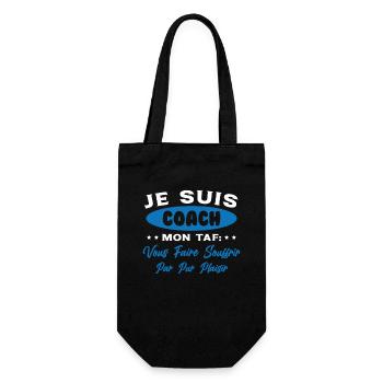 Je suis Coach Humour Cadeau Sportif - Sac à bouteille - noir - Devant