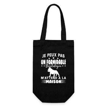 Je Peux Pas un Formidable Bouledogue M'attend - Sac à bouteille - noir - Devant