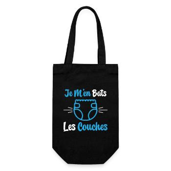 Je M'en Bats Les Couches Cadeau Body Fun Enceinte - Sac à bouteille - noir - Devant
