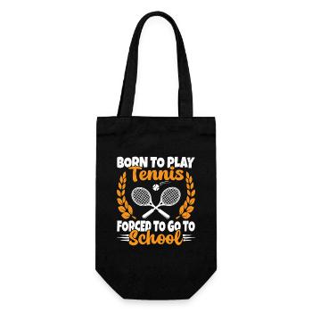 Né Pour Jouer au Tennis Humour Cadeau - Sac à bouteille - noir - Devant