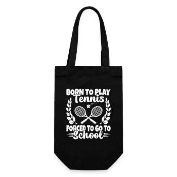 Né Pour Jouer au Tennis Humour Cadeau - Sac à bouteille - noir - Devant