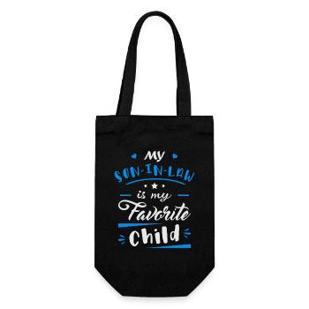 My son in law is my favorite child - Gift Bag for Bottles - black - Front