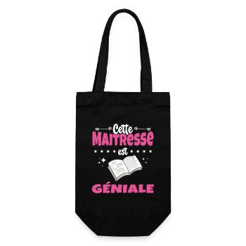 Femme Cette Maitresse Est Geniale Humour Prof - Sac à bouteille - noir - Devant