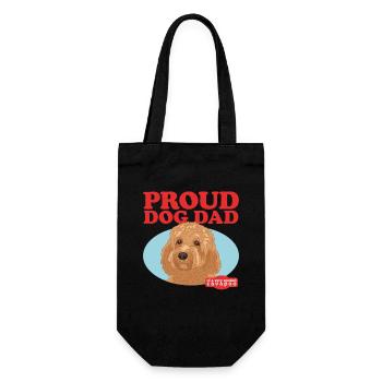 Cavapoo Dad Dog Cavoodle Dog Owner Gift - Gift Bag for Bottles - black - Front
