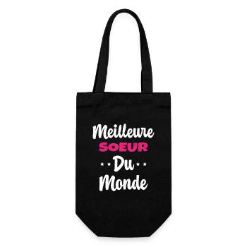 Meilleure Soeur Du Monde Humour Cadeau - Sac à bouteille - noir - Devant