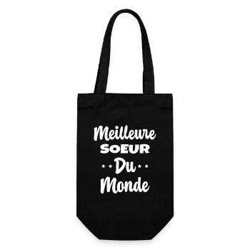 Meilleure Soeur Du Monde Humour Cadeau - Sac à bouteille - noir - Devant
